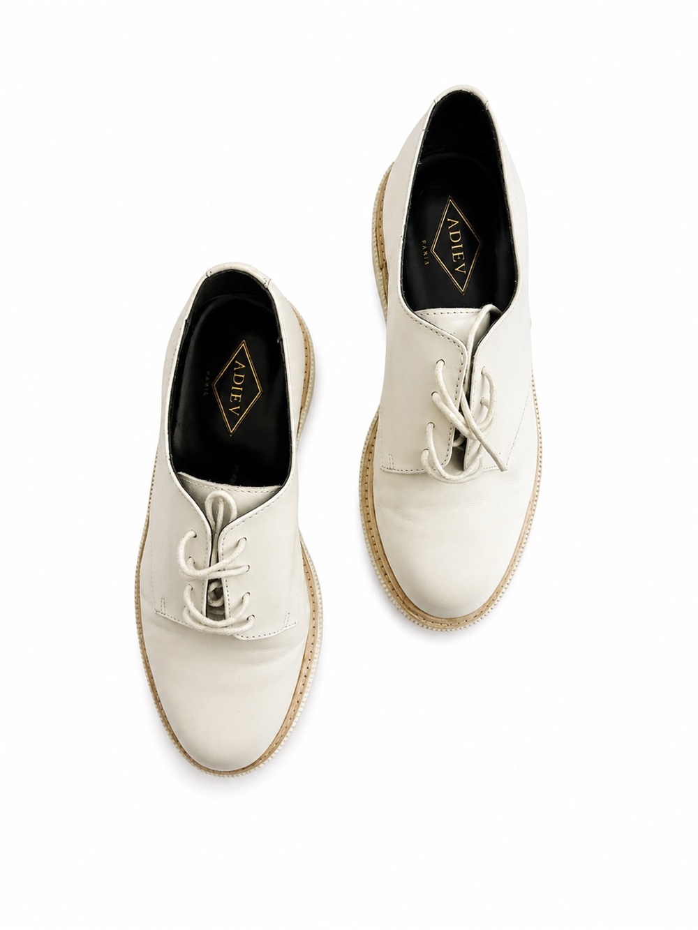 ADIEU x WINNIE NY Type 132 Oxford Loafers •  Warm White • Size 9 • RARE DESIGNER